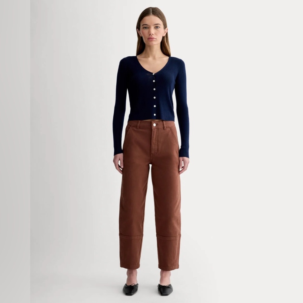 Everlane the Utility Barrel Pant in Rosewood Size 12 Minimalist Capsule Wardrobe
